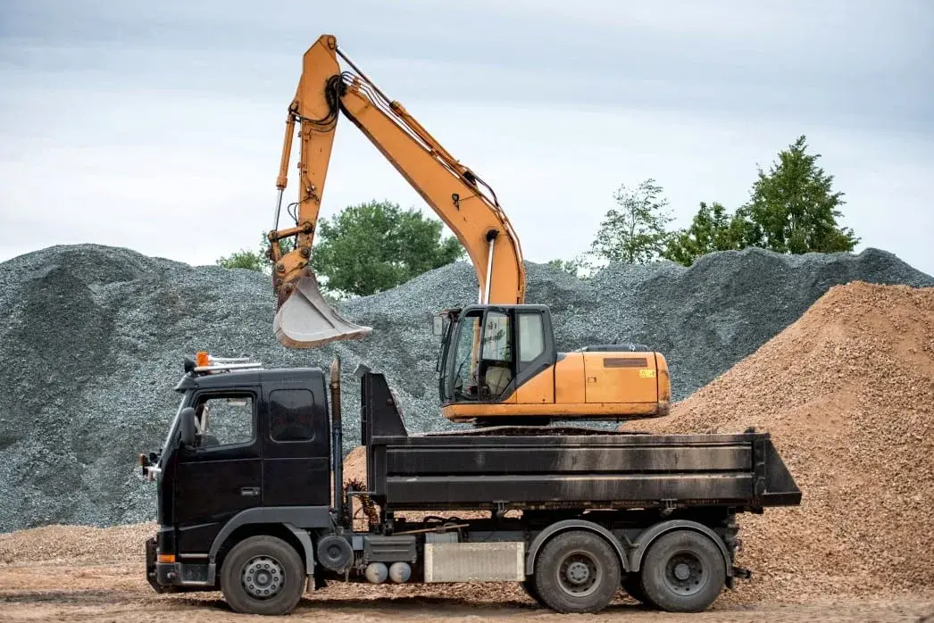 Heavy equipment ready for transportation